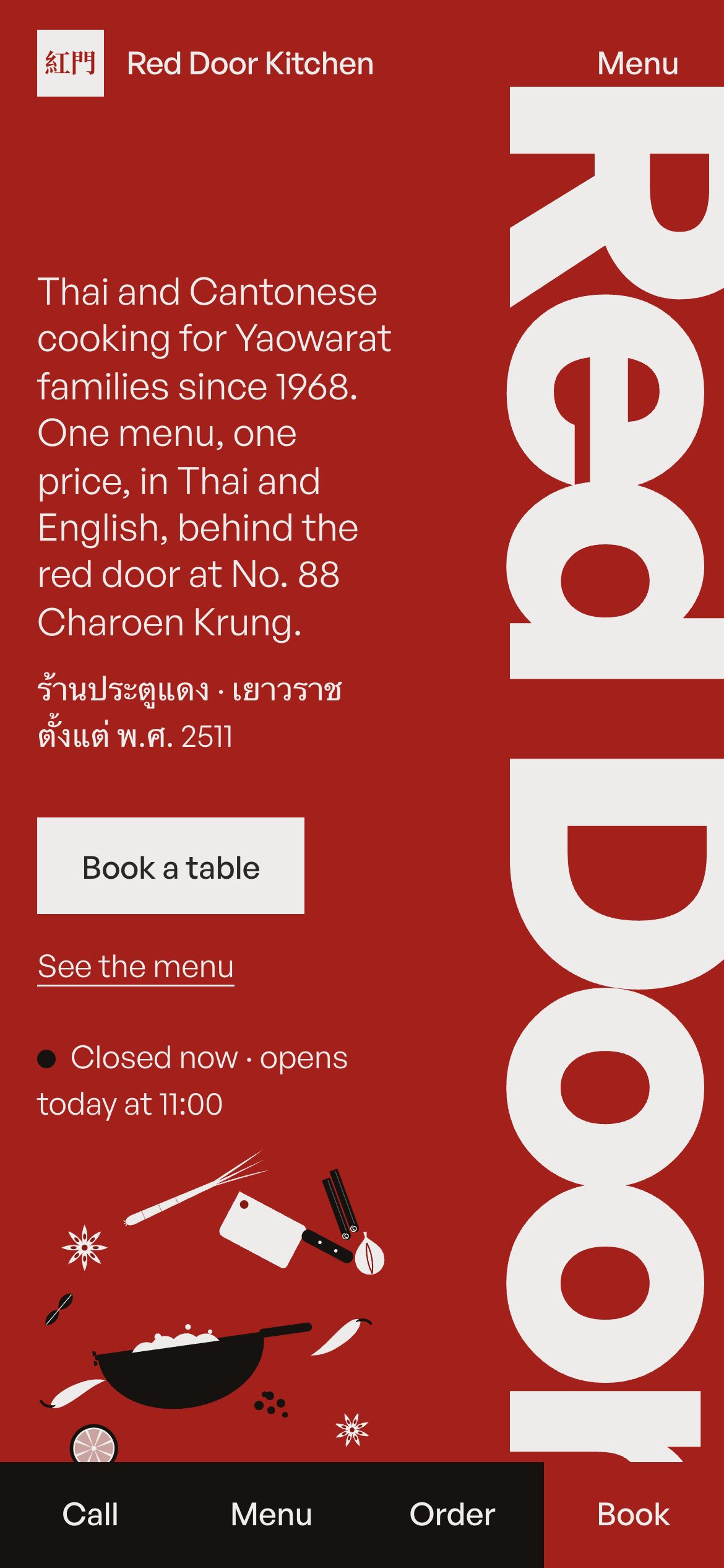 Red Door Kitchen as built